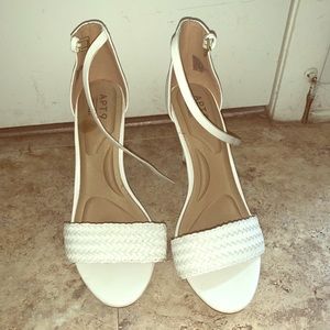 White Strappy Heels